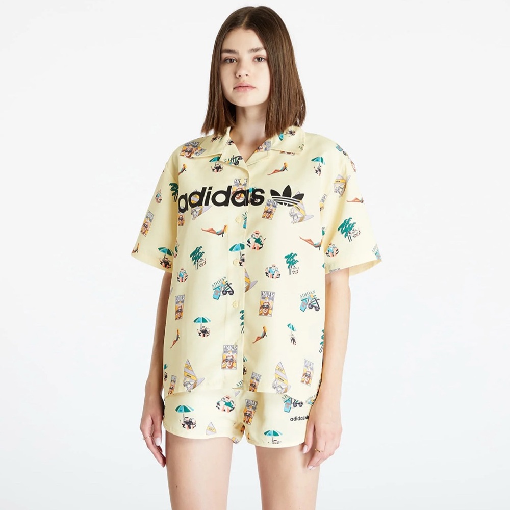 ADIDAS ORIGINALS All Over Beach Print Shirt